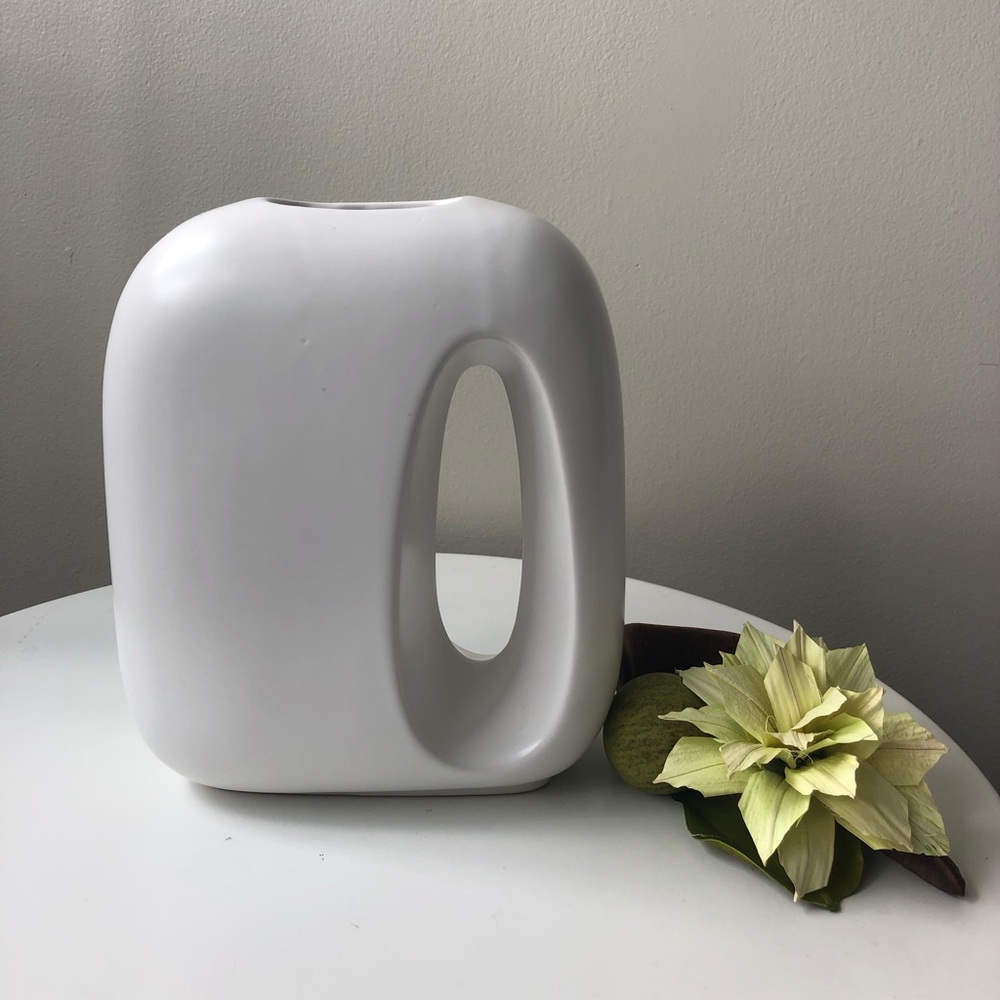 White Ceramic Umbra Vase